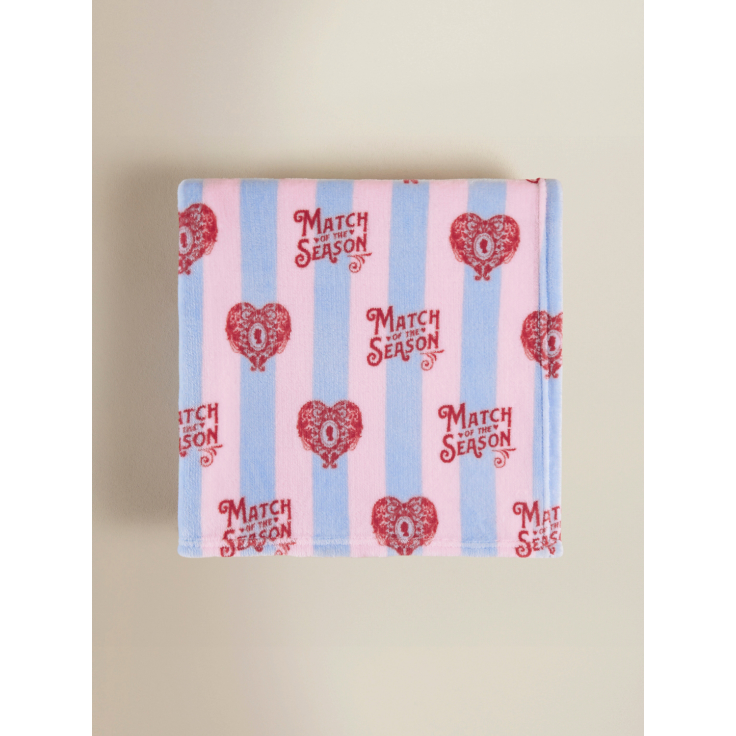 George Pink Bridgerton And Blue Striped Throw - 150 X 120Cm
