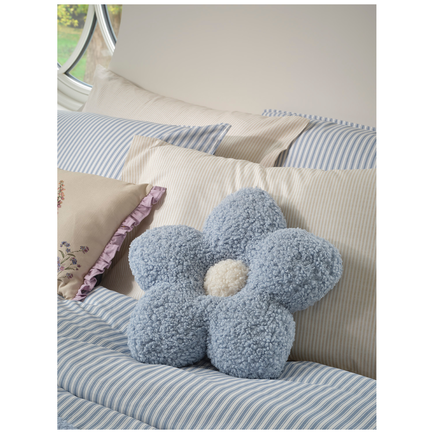 George Blue Stacey Solomon Flower-Shaped Cushion
