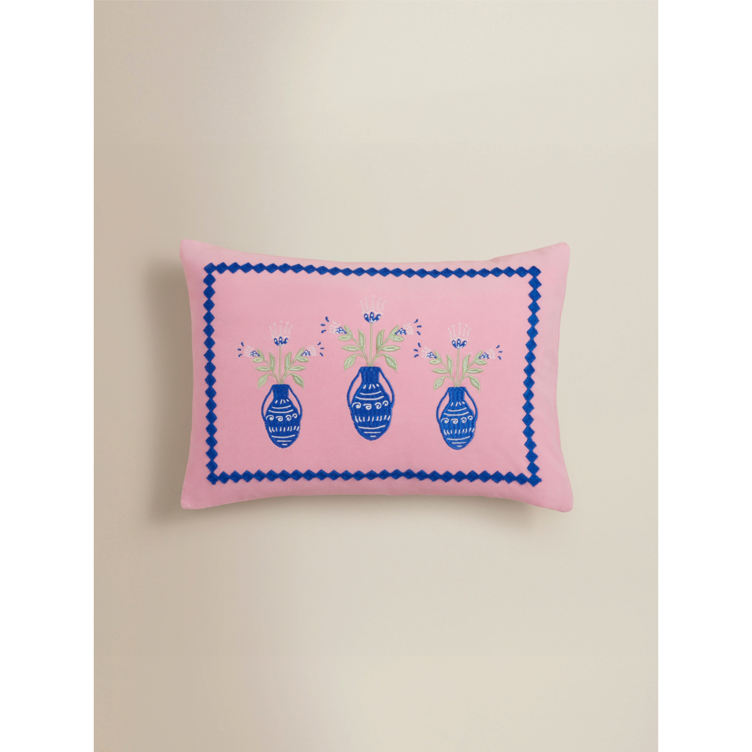 George Pink Velvet Base Vase Cushion