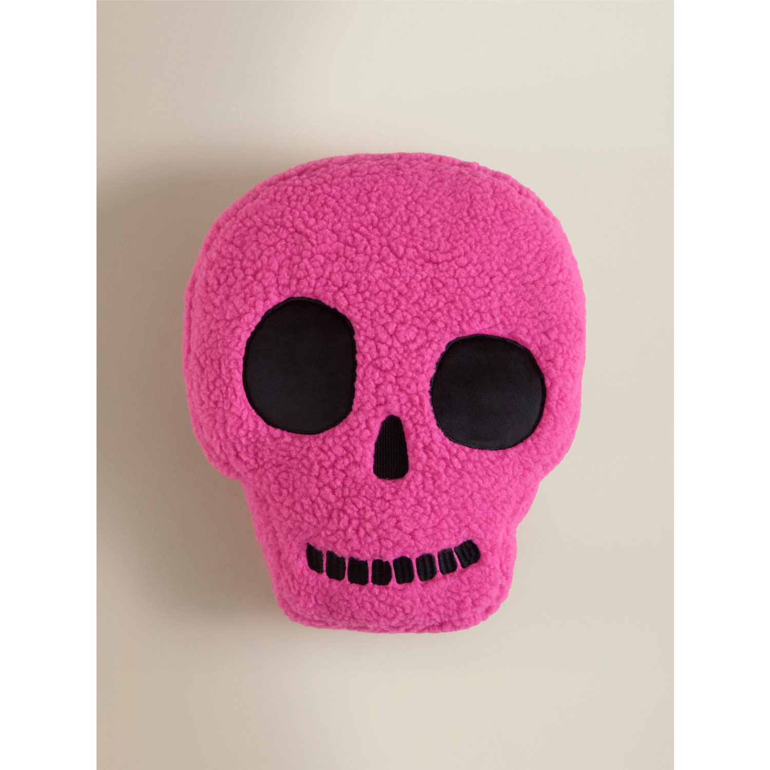 George Pink Summerween Shaped Skull Cushion