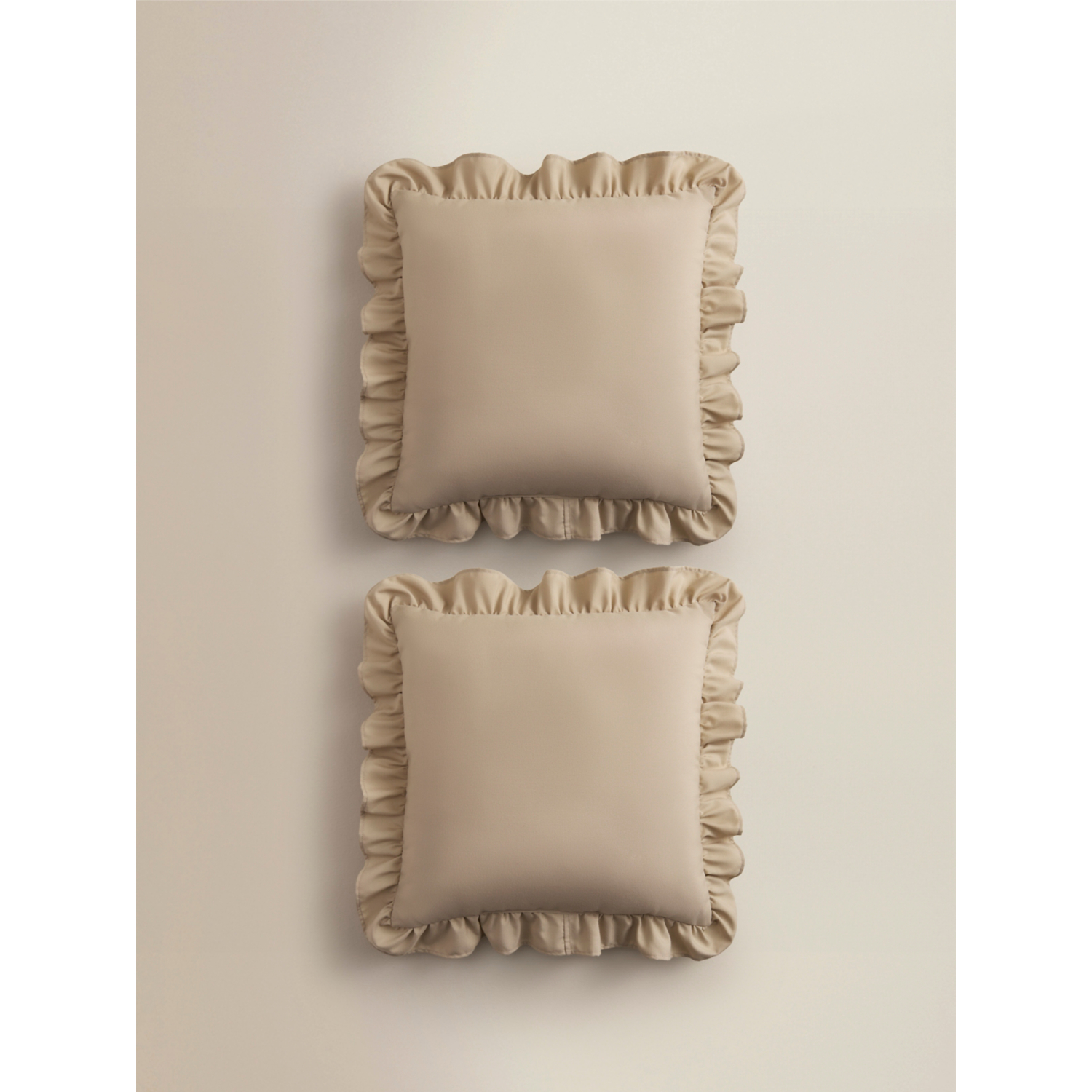 George Neutral Frill Trim Outdoor Cushions Set Of 2