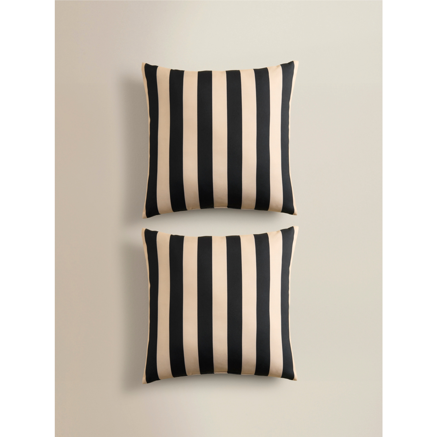 George Black Striped Outdoor Cushions Set Of 2