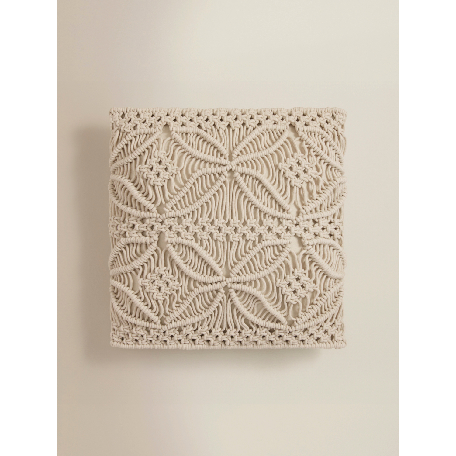 George Natural Macrame Cushion