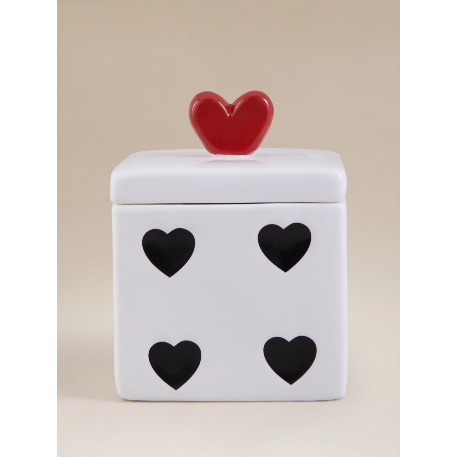George Black & White Dice Trinket Pot