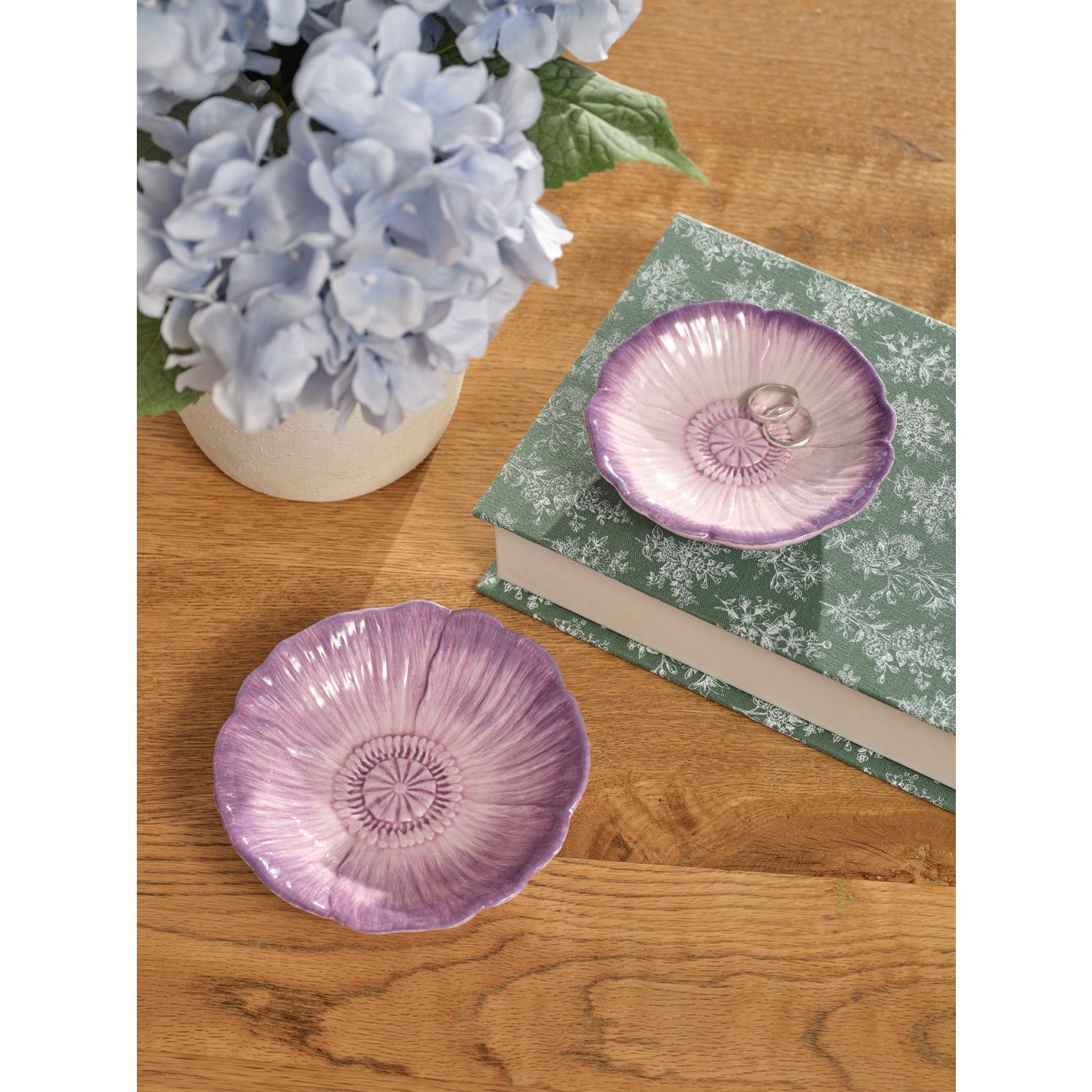George Purple Stacey Solomon Flower Trinkets - Set Of 2
