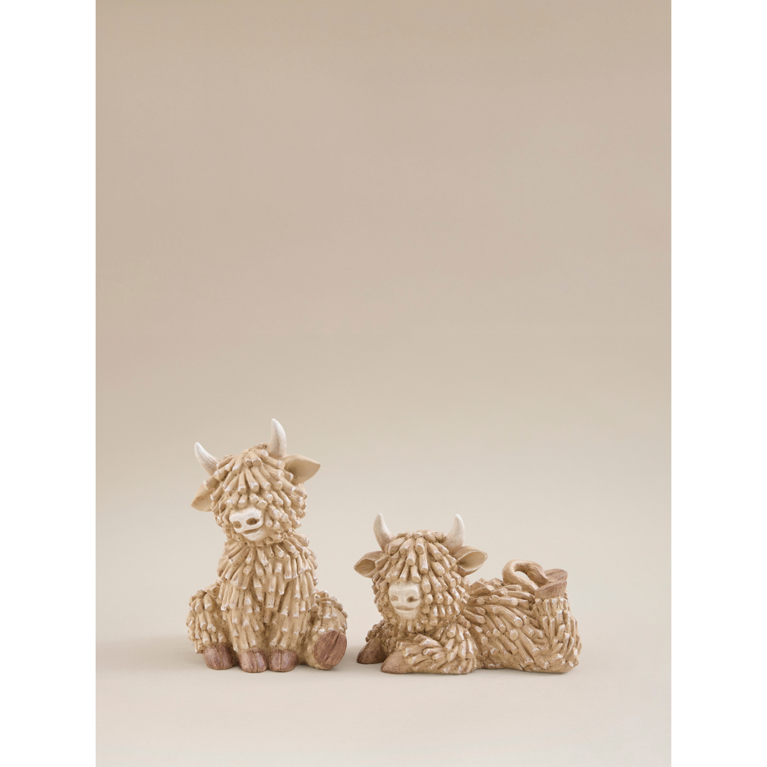 George Brown Highland Cow Ornament - Set Of 2