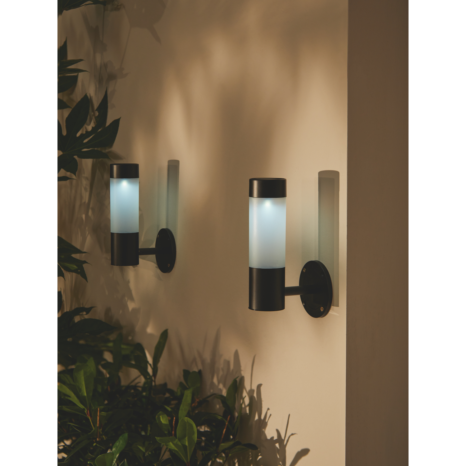 George Black Solar Wall Light - Set Of 2