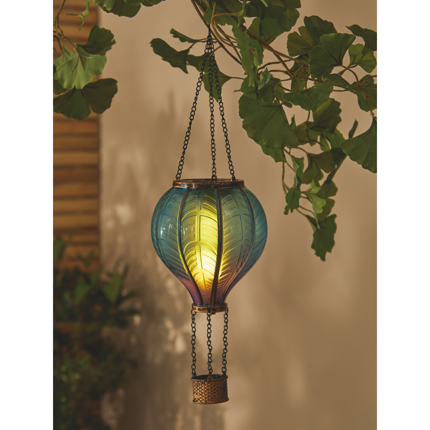 George Blue Hot Air Balloon Solar Light