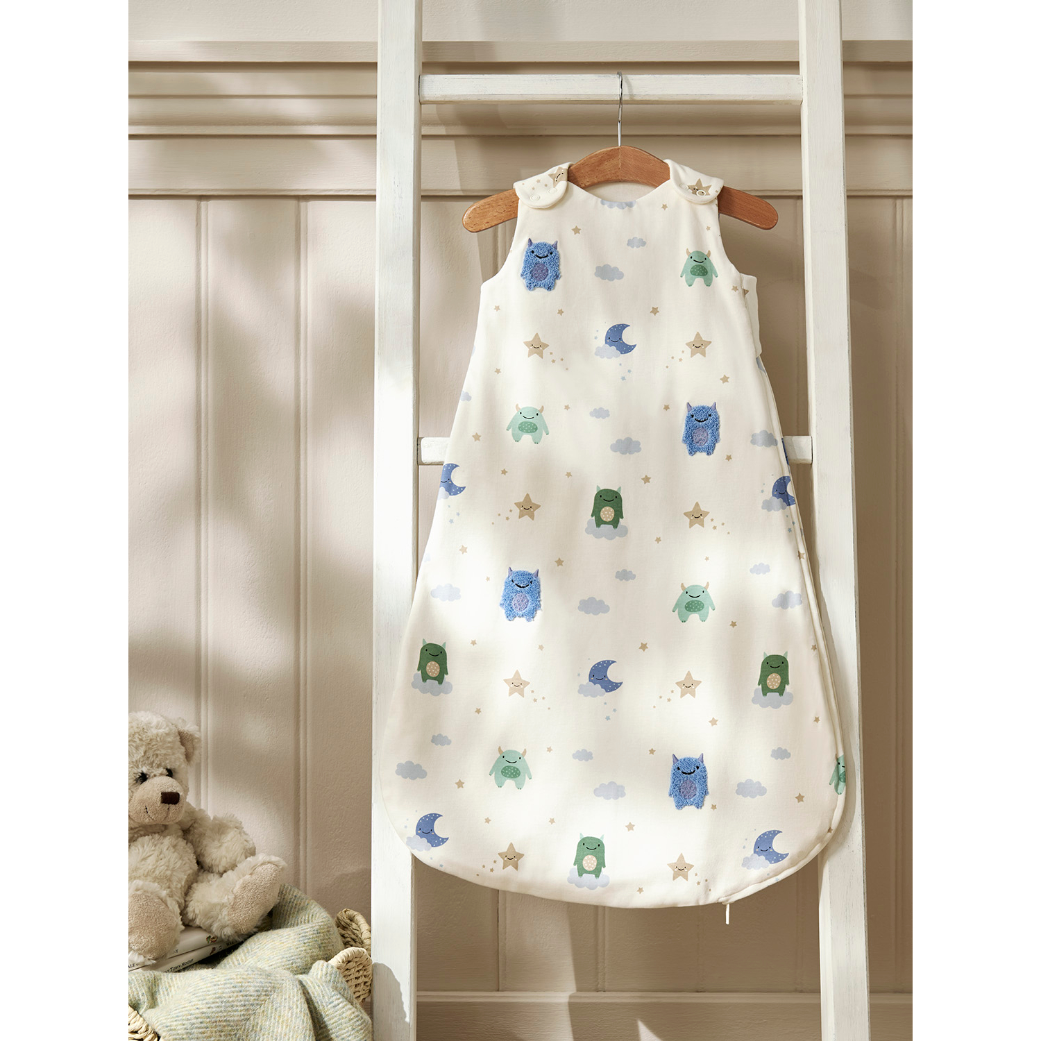 George Blue Stacey Solomon Cute Monster Print Sleeping Bag 1 Tog