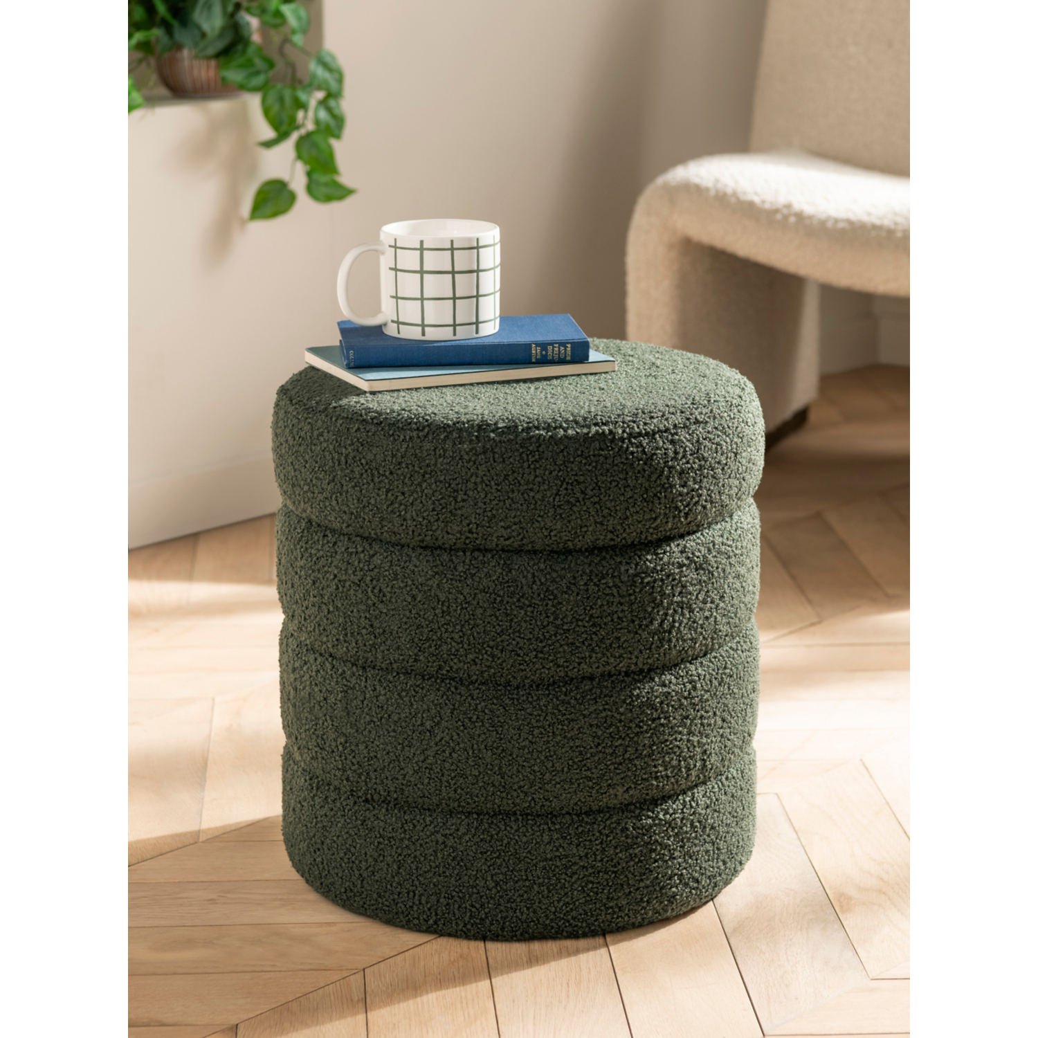 George Green Round Ribbed Storage Stool