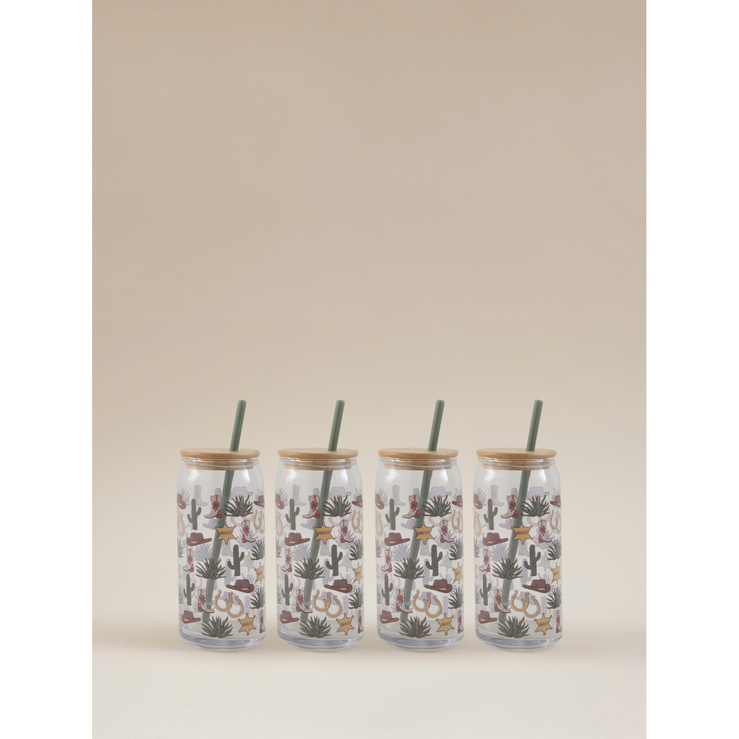 George Brown Cowboy Mason Jar - Set Of 4