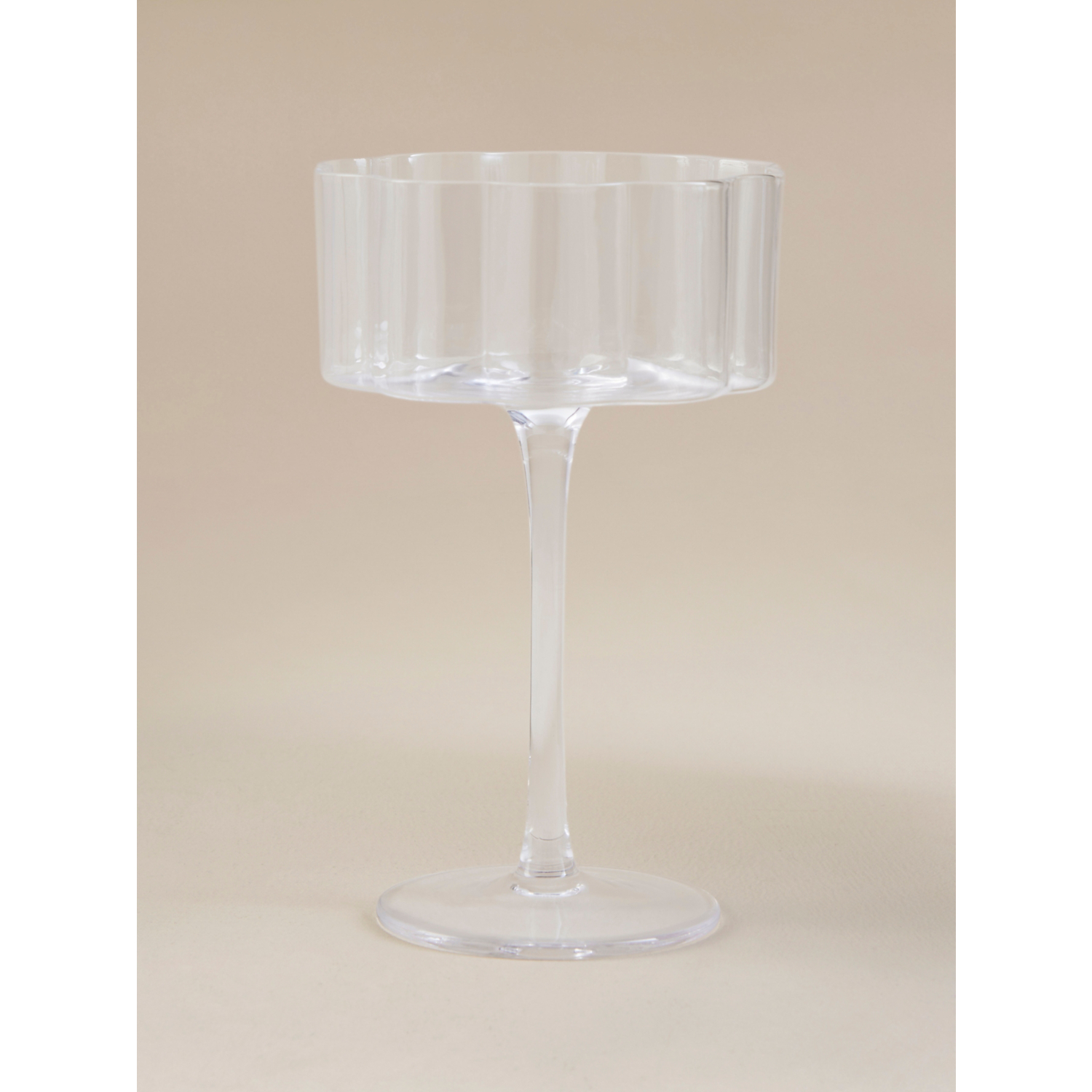 George Clear Floral-Shaped Wine Glass - Set Of 4