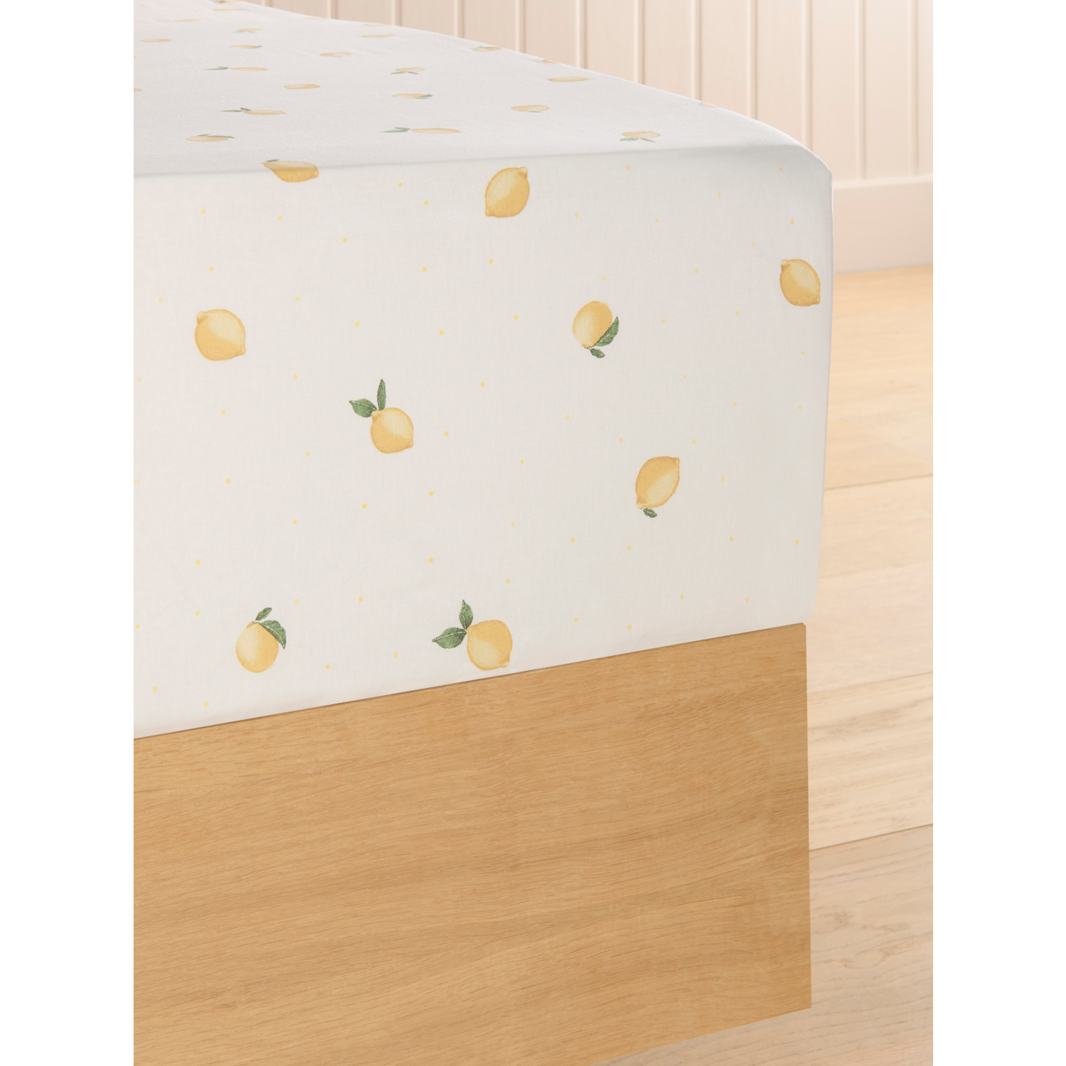 George White & Yellow Stacey Solomon Lemon Cotton Fitted Sheet