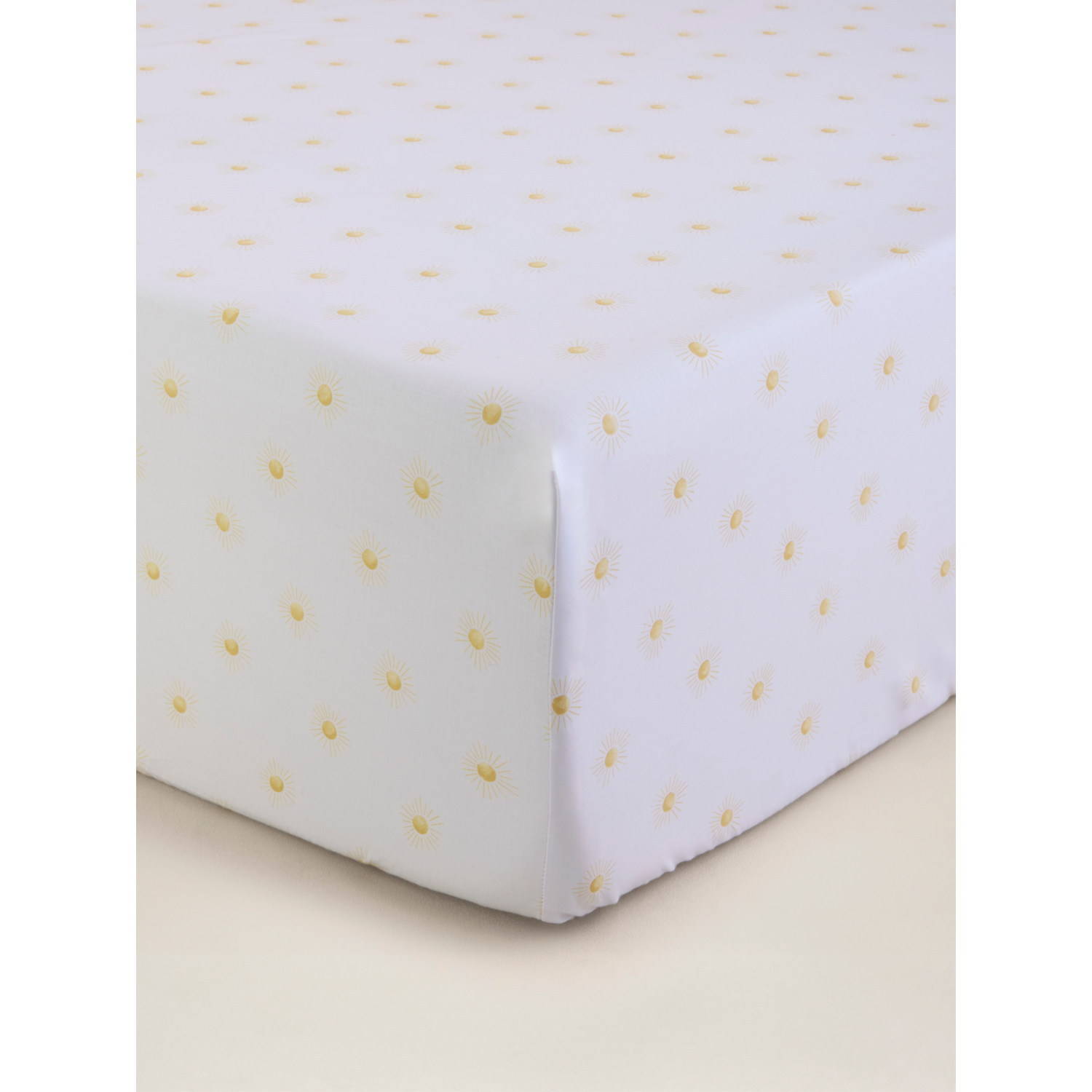 George White & Yellow Sun Icon Fitted Sheet