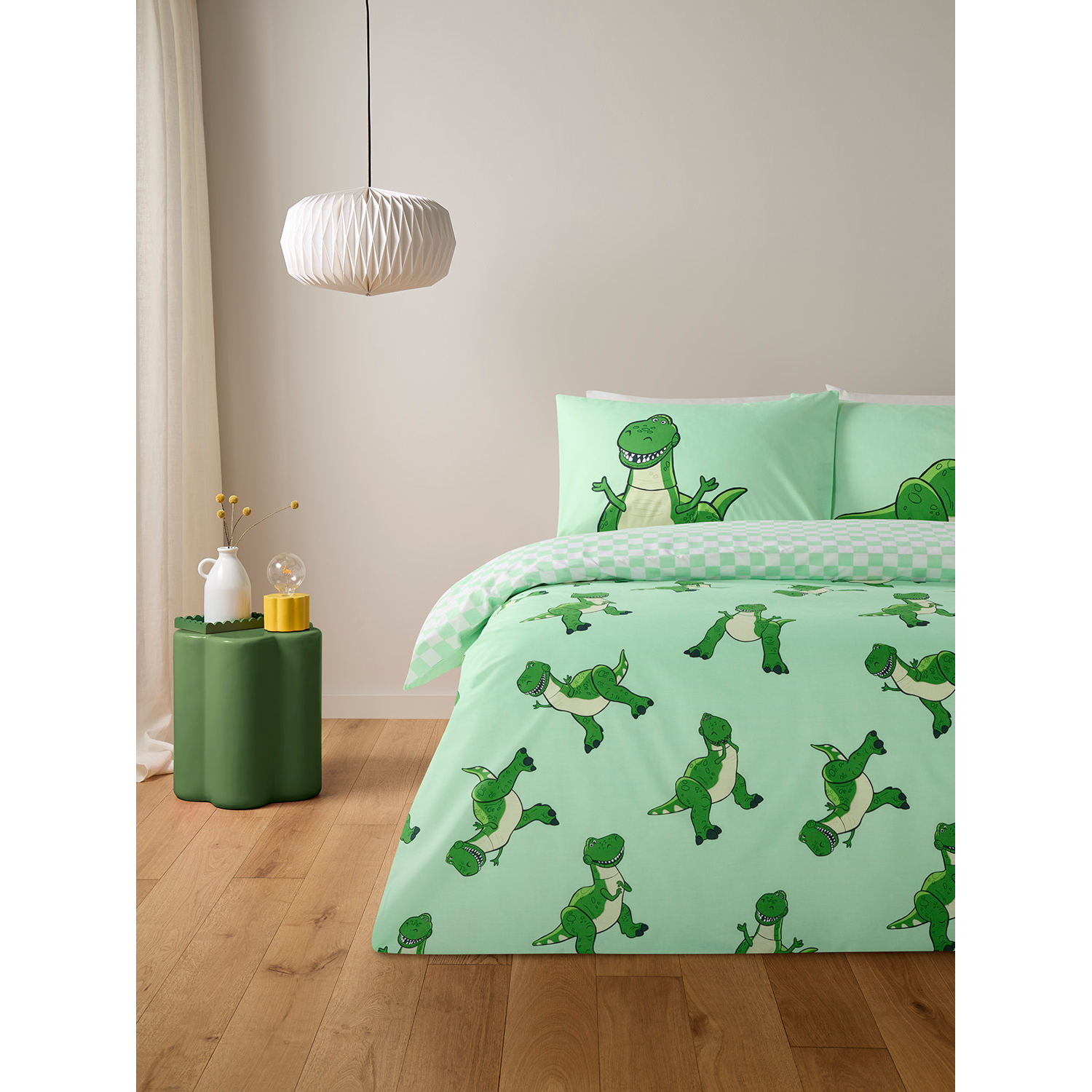 Disney Green Toy Story Rex Reversible Duvet Set