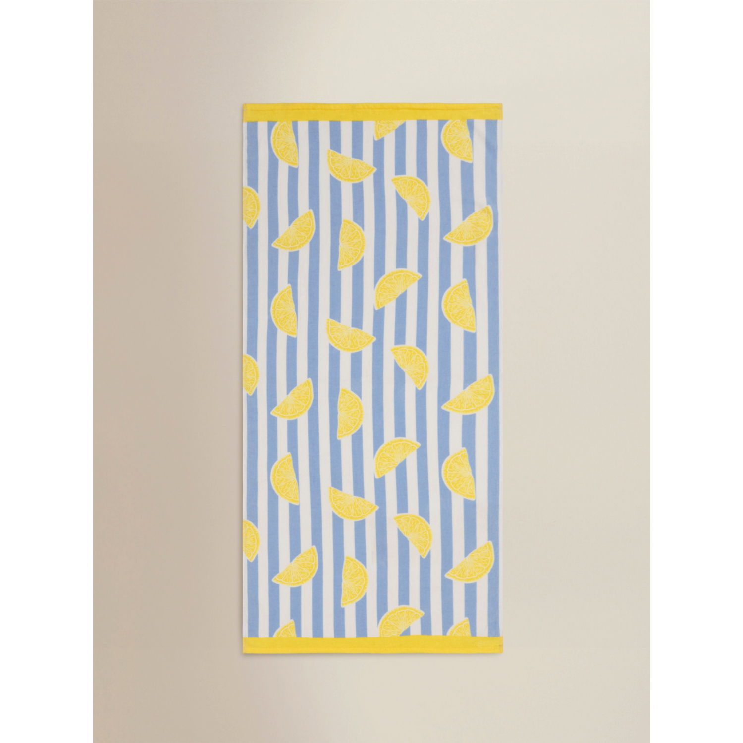 George Multi Lemon Stripe Cotton Beach Towel