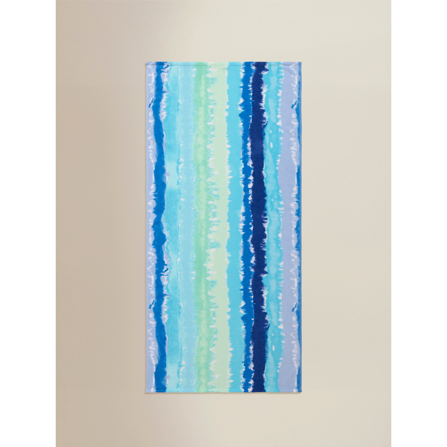 George Blue Tie Dye-Effect Cotton Beach Towel
