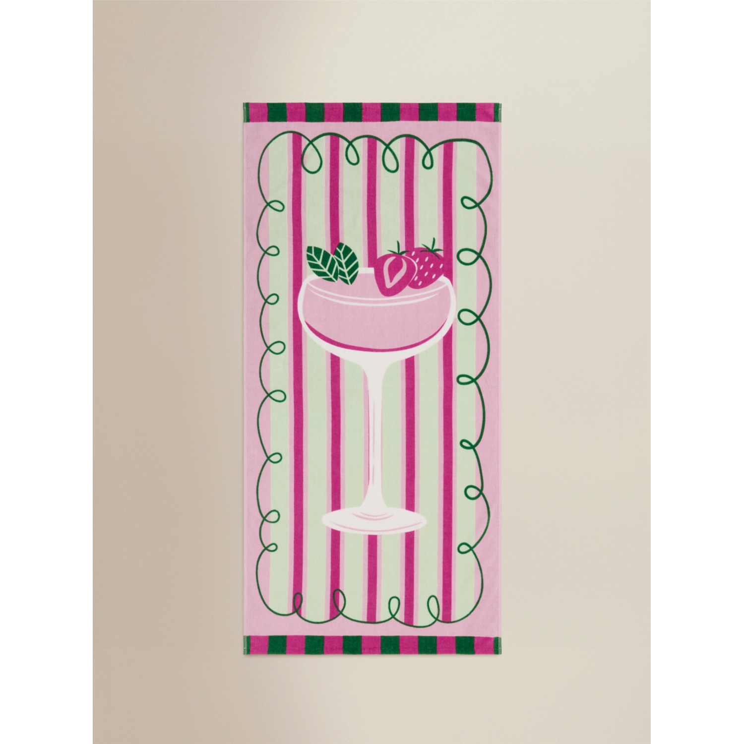 George Multi Cocktail Stripe Cotton Beach Towel