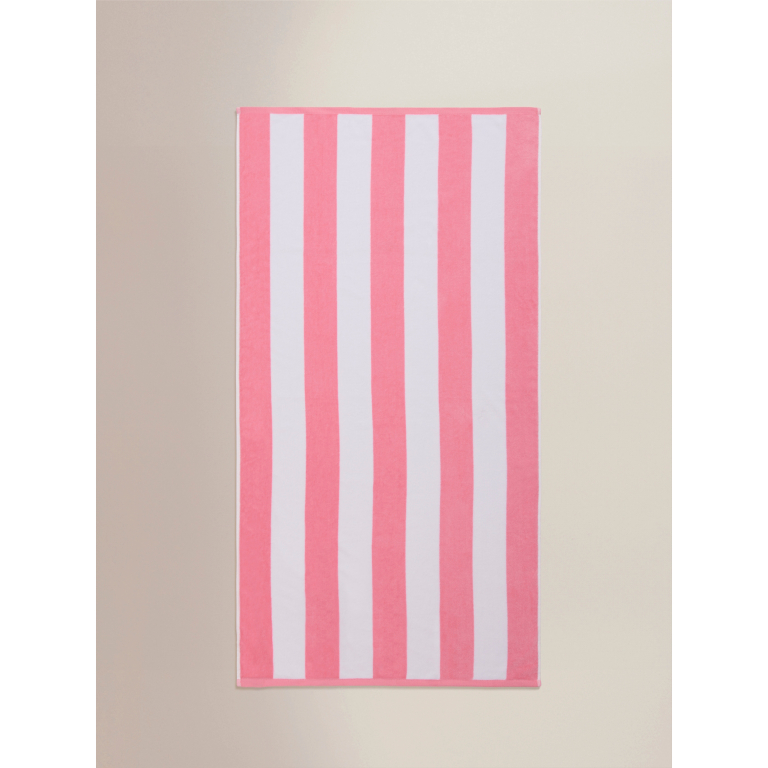 George Pink Striped Cotton Beach Towel