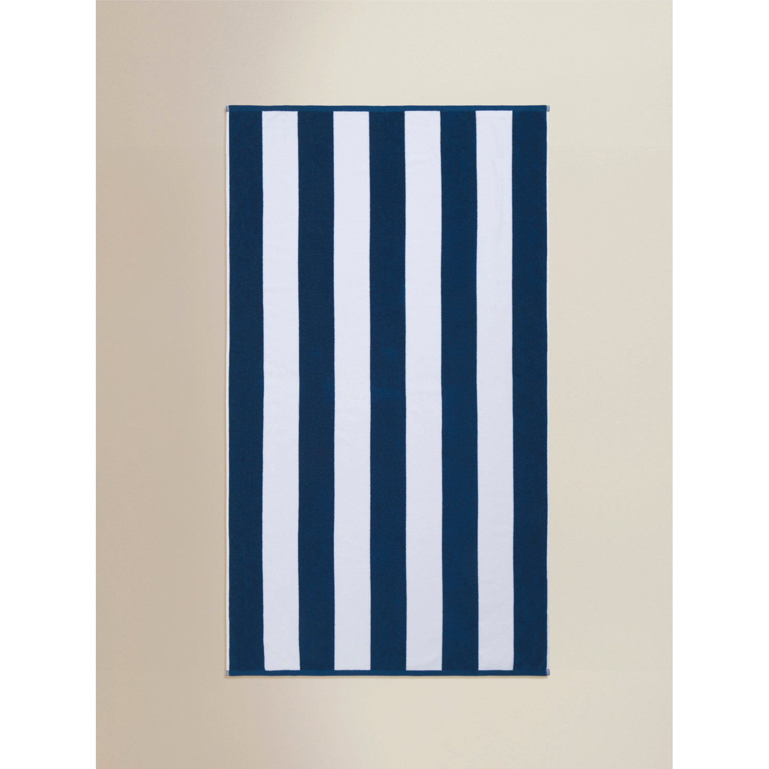 George Navy Striped Cotton Beach Towel