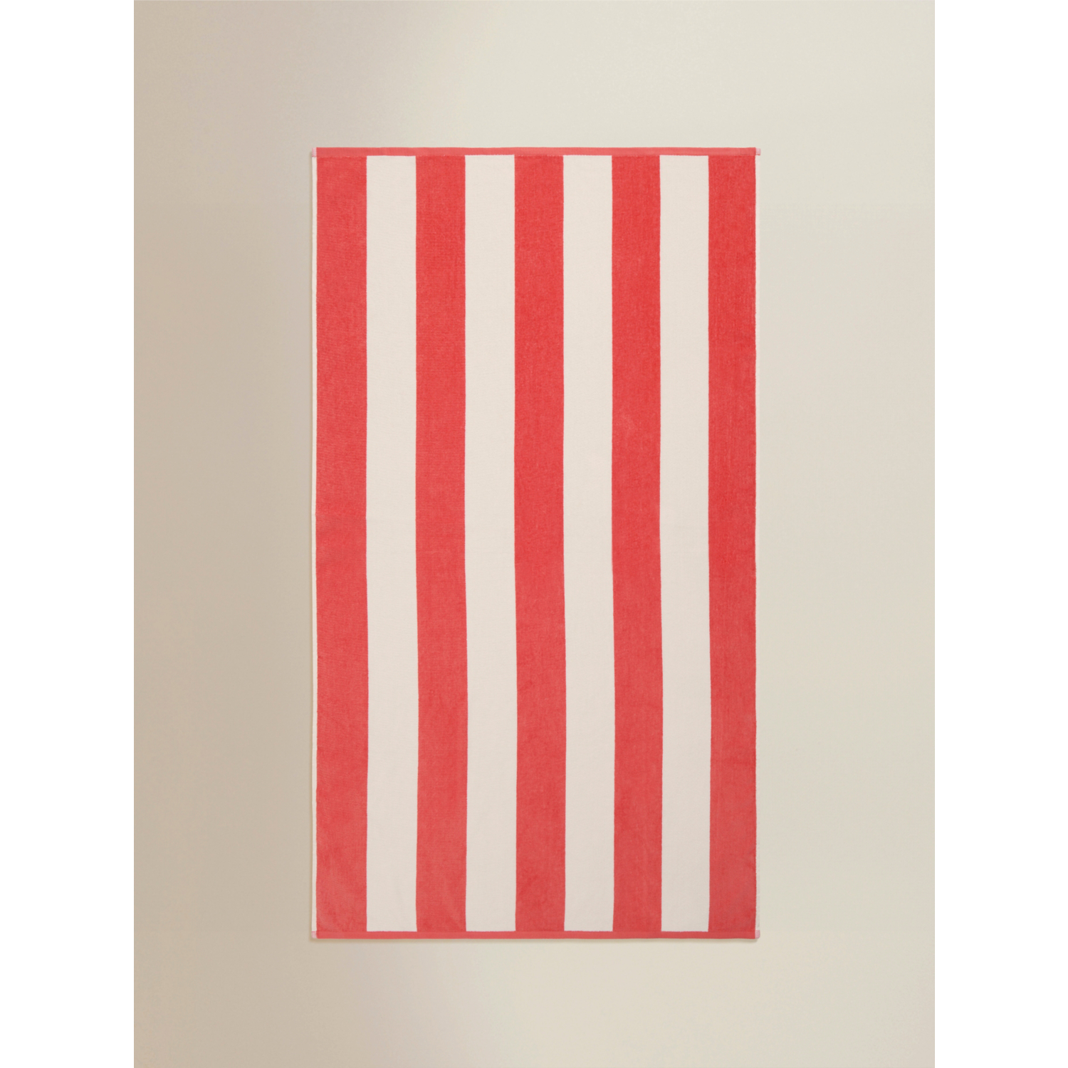 George Red Striped Cotton Beach Towel
