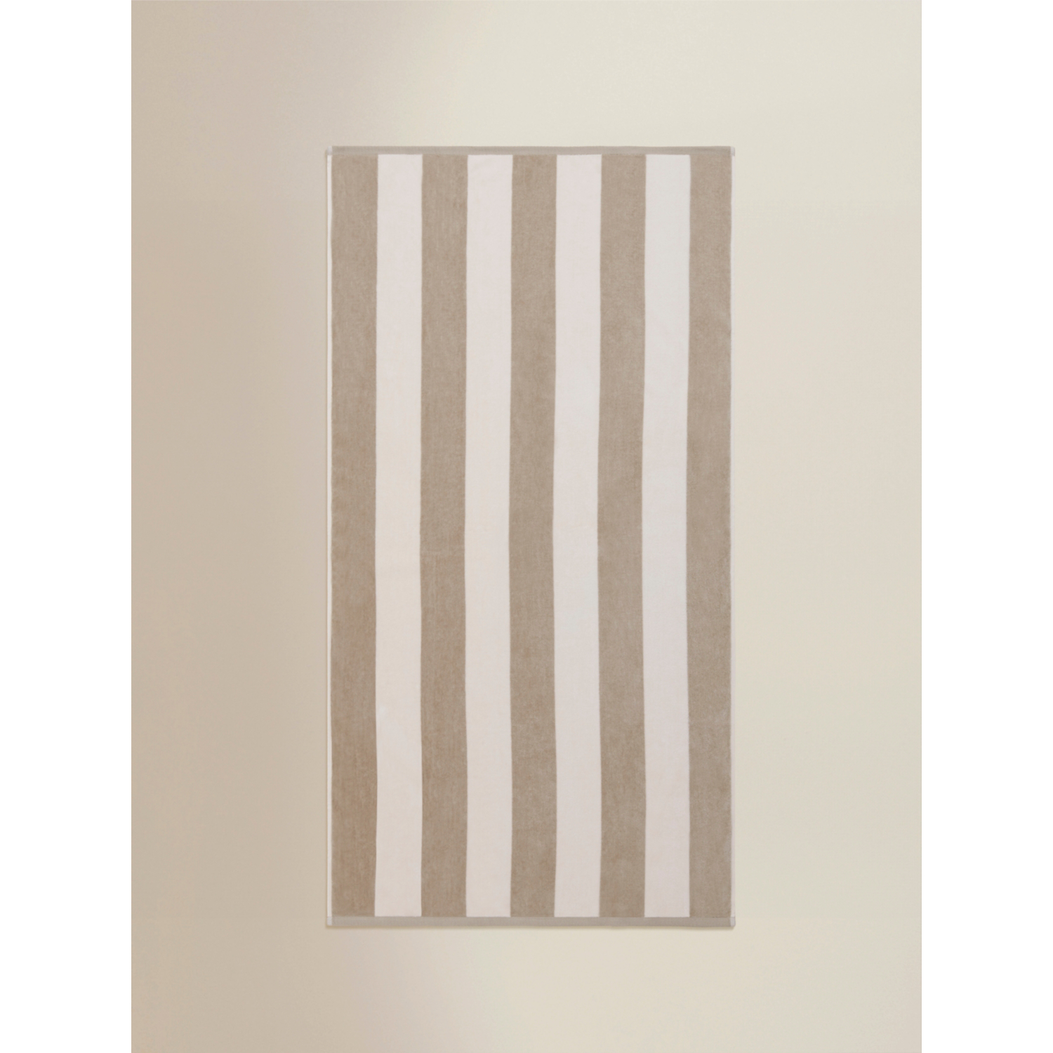 George Natural Striped Cotton Beach Towel