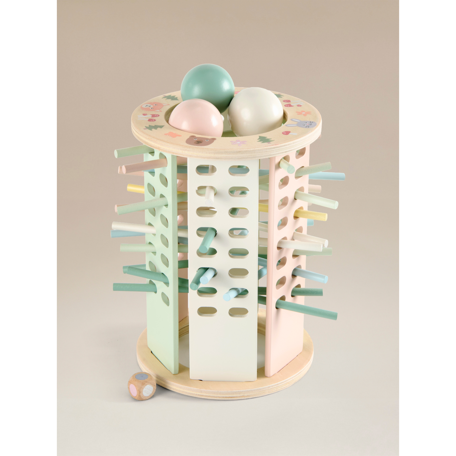 George Multi Wooden Ball Drop Game