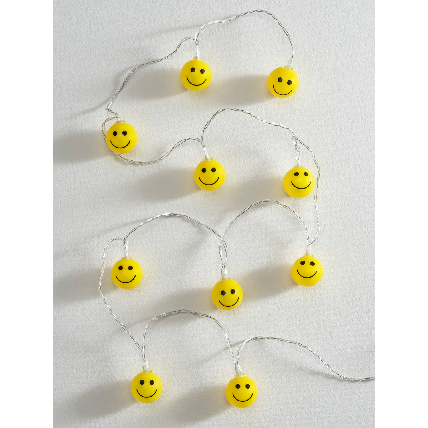 George Yellow Warm White Led Smiley Face Lights 10 Piece