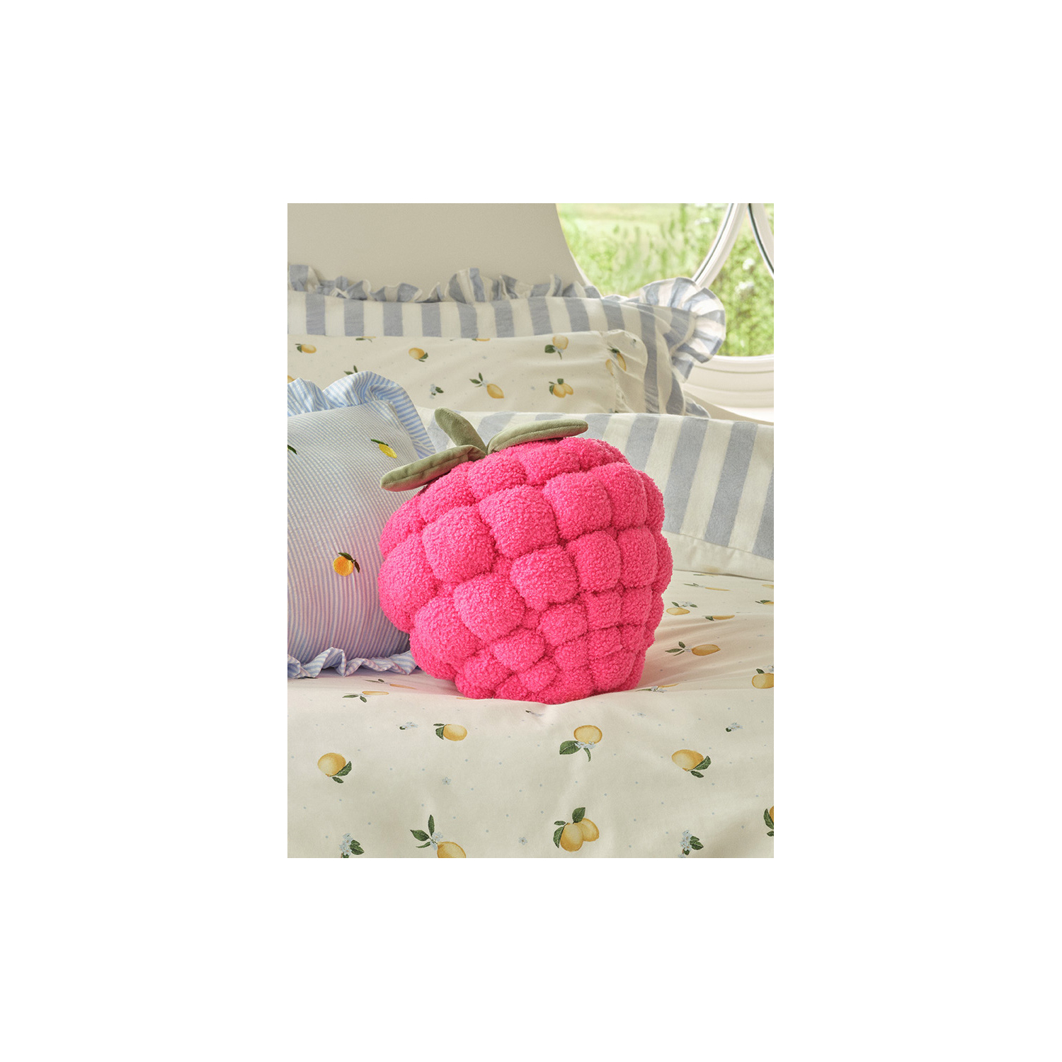 George Multi Stacey Solomon Purple Raspberry-Shaped Cushion