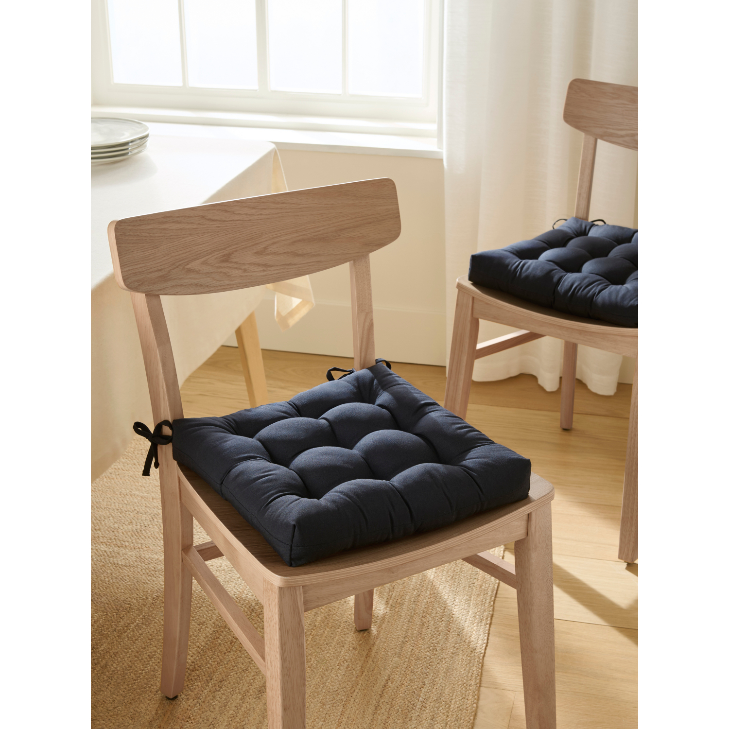 George Black Seat Pads Set Of 2