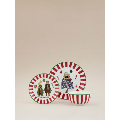 George Red & White Home Alone Dinner Set 12 Piece - Red & White