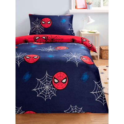 George Marvel Spider-Man Navy Fleece Reversible Duvet Set