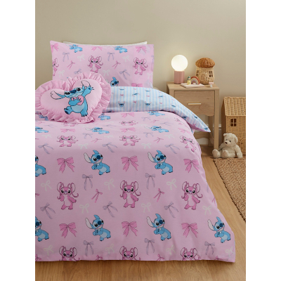 George Disney Lilo & Stitch Pink Bows Reversible Duvet Set