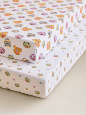 Disney The Muppets Cot Bed Jersey Sheets - Set of 2
