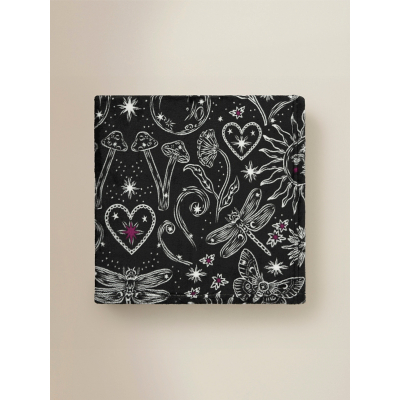 Black Celestial Super-Soft Throw  - 120 x 150 cm