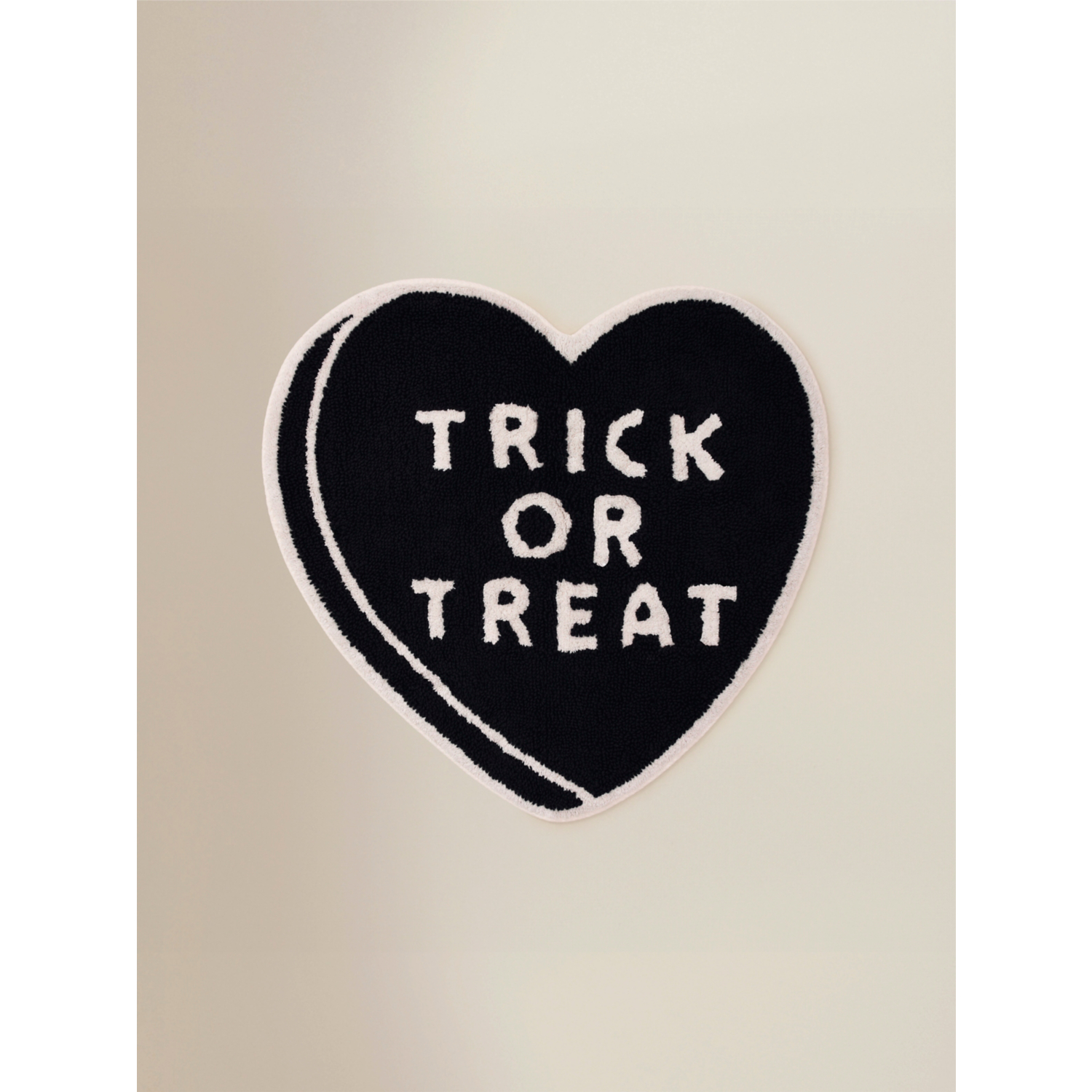 George Black Halloween Trick Or Treat Heart Sweet Cotton Bath Mat