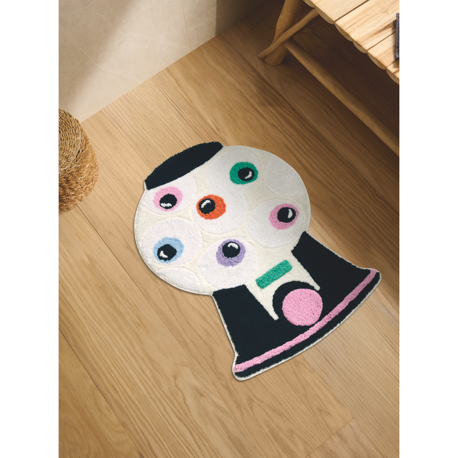 George Multi Halloween Gumball Eyes Bath Mat