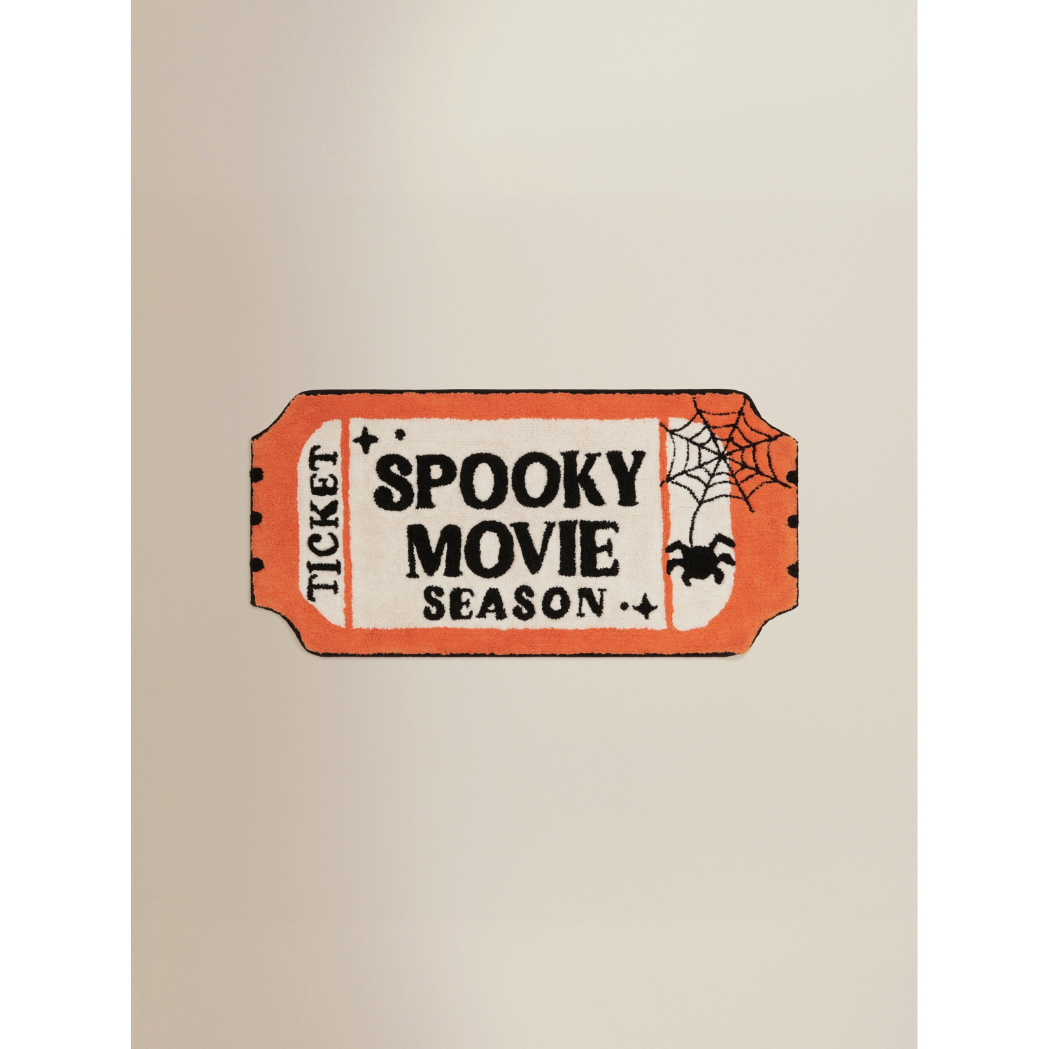 George Orange Halloween Spooky Movie Cotton Bath Mat