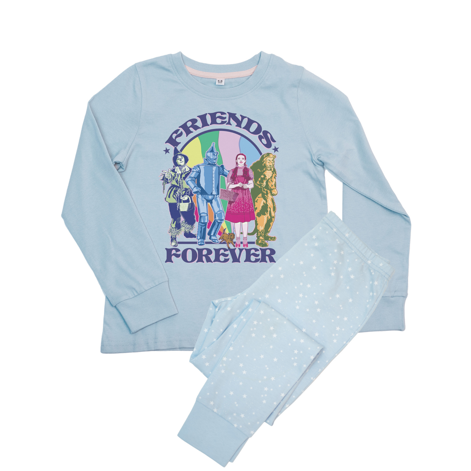 George Girls Blue Nw2 Wizard Of Oz Friends Group Printed Pyjamas