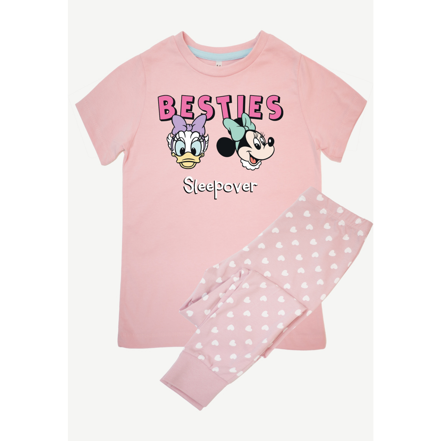 George Pink Nw2 Minnie Mouse Bestie Sleepover Printed Pyjamas