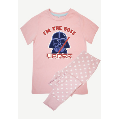 George NW2 Star Wars I'm The Boss Girls Pink Printed Pyjamas
