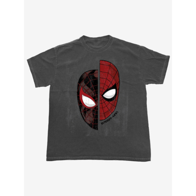 George NW2 Marvel Spider-Man Miles Morales Faces Washed T-Shirt - Charcoal Grey