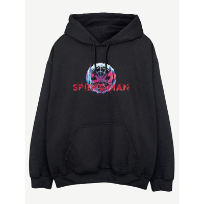 George NW2 Marvel Spider-Man Glitched Logo Black Hoodie