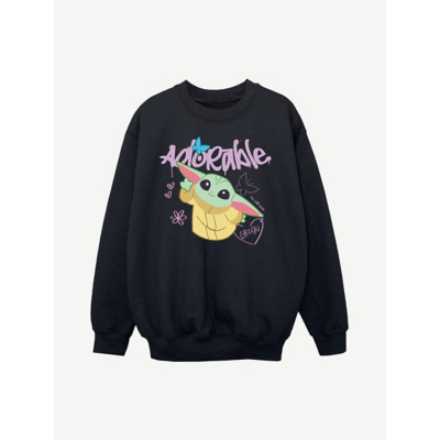 George NW2 Star Wars Yoda Adorable Black Printed Sweatshirt
