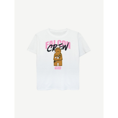George NW2 Star Wars Falcon Crew White Printed T-Shirt
