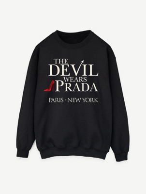 NW2 Devil Wears Prada Logo Paris Black Sweatshirt | Women | George
