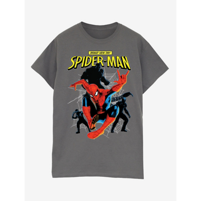 George NW2 Spider-Man Brand New Day Jump Men's Charcoal Printed T-Shirt - Charcoal Grey