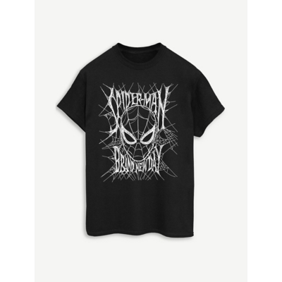 George NW2 Spider-Man Brand New Day Mono Web Men's Black Printed T-Shirt