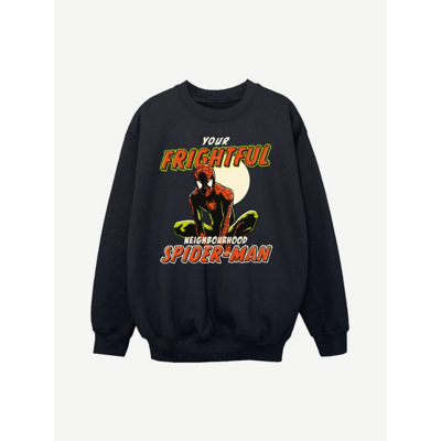 George NW2 Marvel Comics Spider-Man Frightful Boys Black Printed Sweatshirt