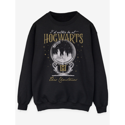 George NW2 Harry Potter Rather Stay At Hogwarts Christmas Sweatshirt - Black